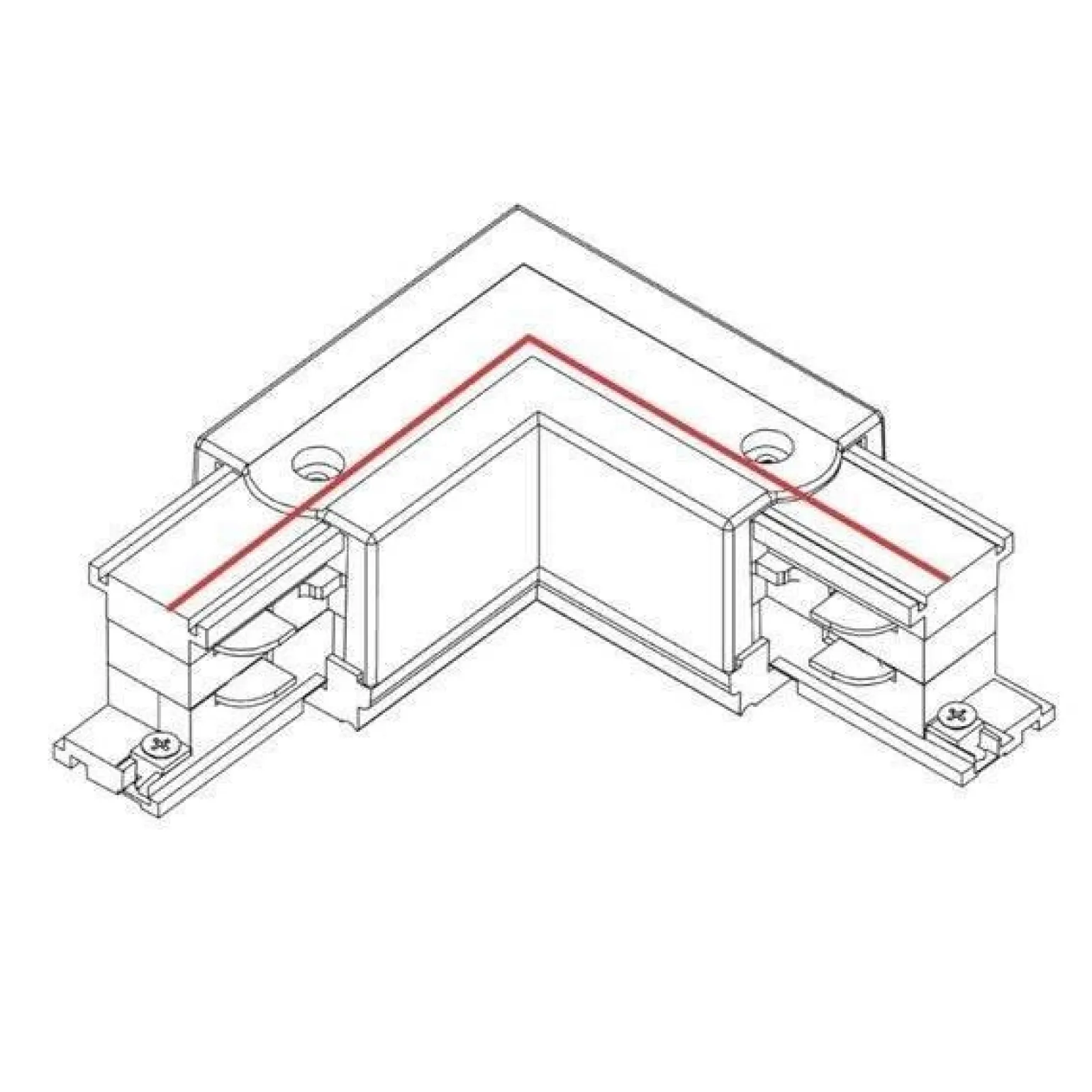 8228 CTLS POWER L CONNECTOR RIGHT BLACK (L-R) (8228) - Nowodvorski