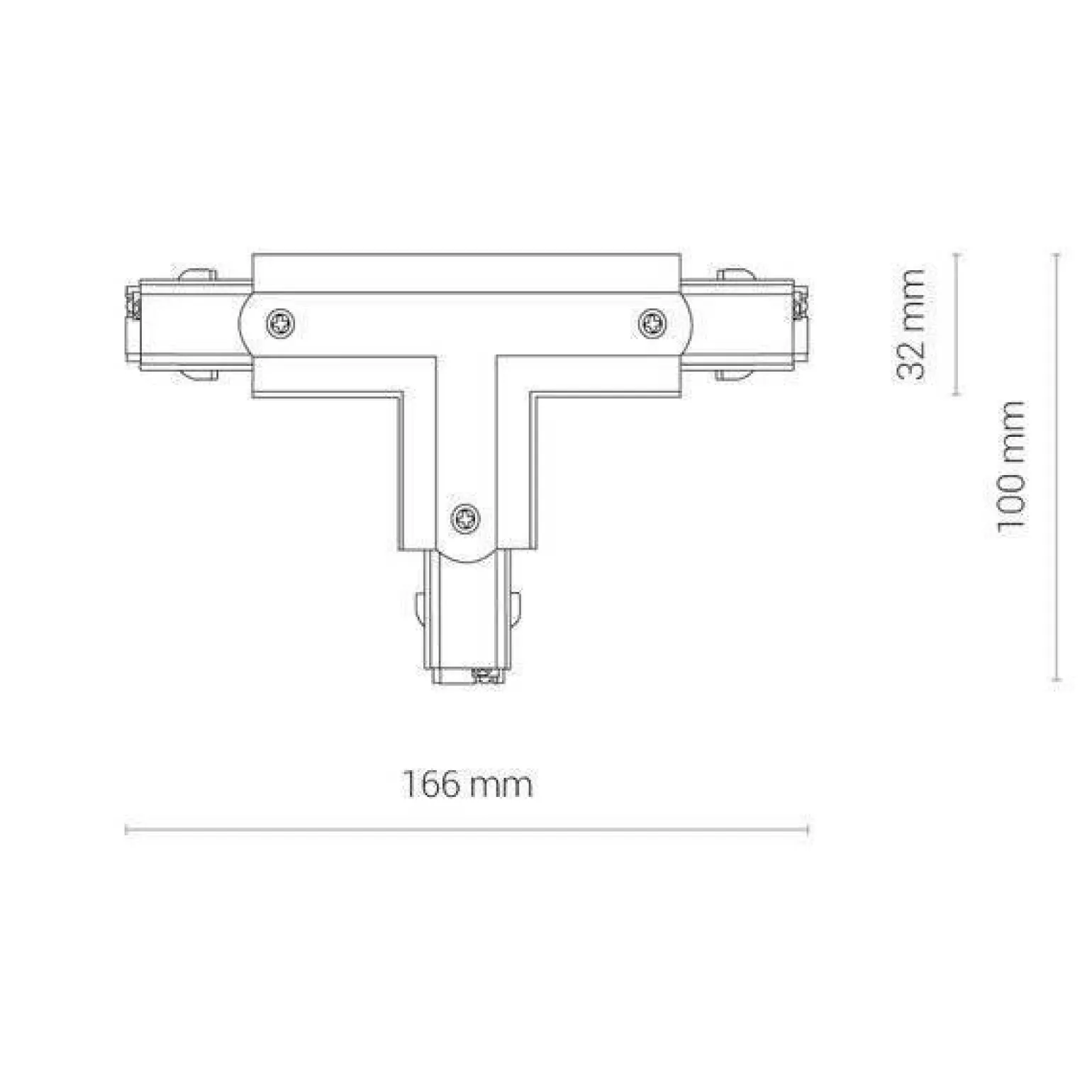 8244 CTLS POWER T CONNECTOR LEFT -1 BLACK (T-L1) (8244) - Nowodvorski