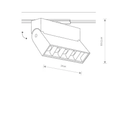 7618 Oprawa oświetleniowa PROFILE FOCUS LED WH 3000K (7618) - Nowodvorski