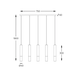8620403 MADERA LAMPA WISZĄCA - Zuma Line