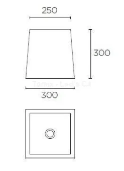Abażur kwadrat L 300mm biały (PAN-181-14) - Leds-C4
