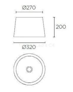 Abażur okrągły L piasek (PAN-184-BY) - Leds-C4