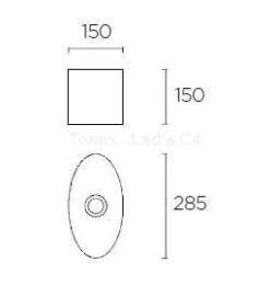 Abażur owalny S biały (PAN-177-14) - Leds-C4
