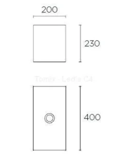 Abażur prostokąt L biały (PAN-183-14) - Leds-C4