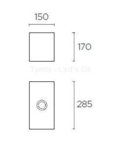 Abażur prostokąt S biały (PAN-176-14) - Leds-C4