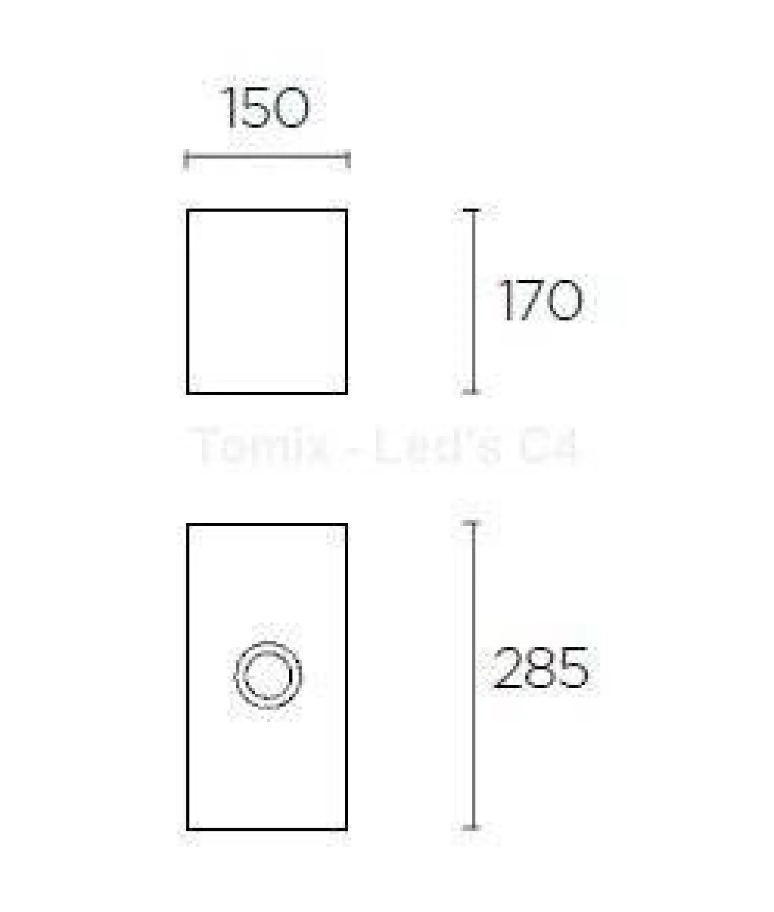 Abażur prostokąt S biały (PAN-176-14) - Leds-C4
