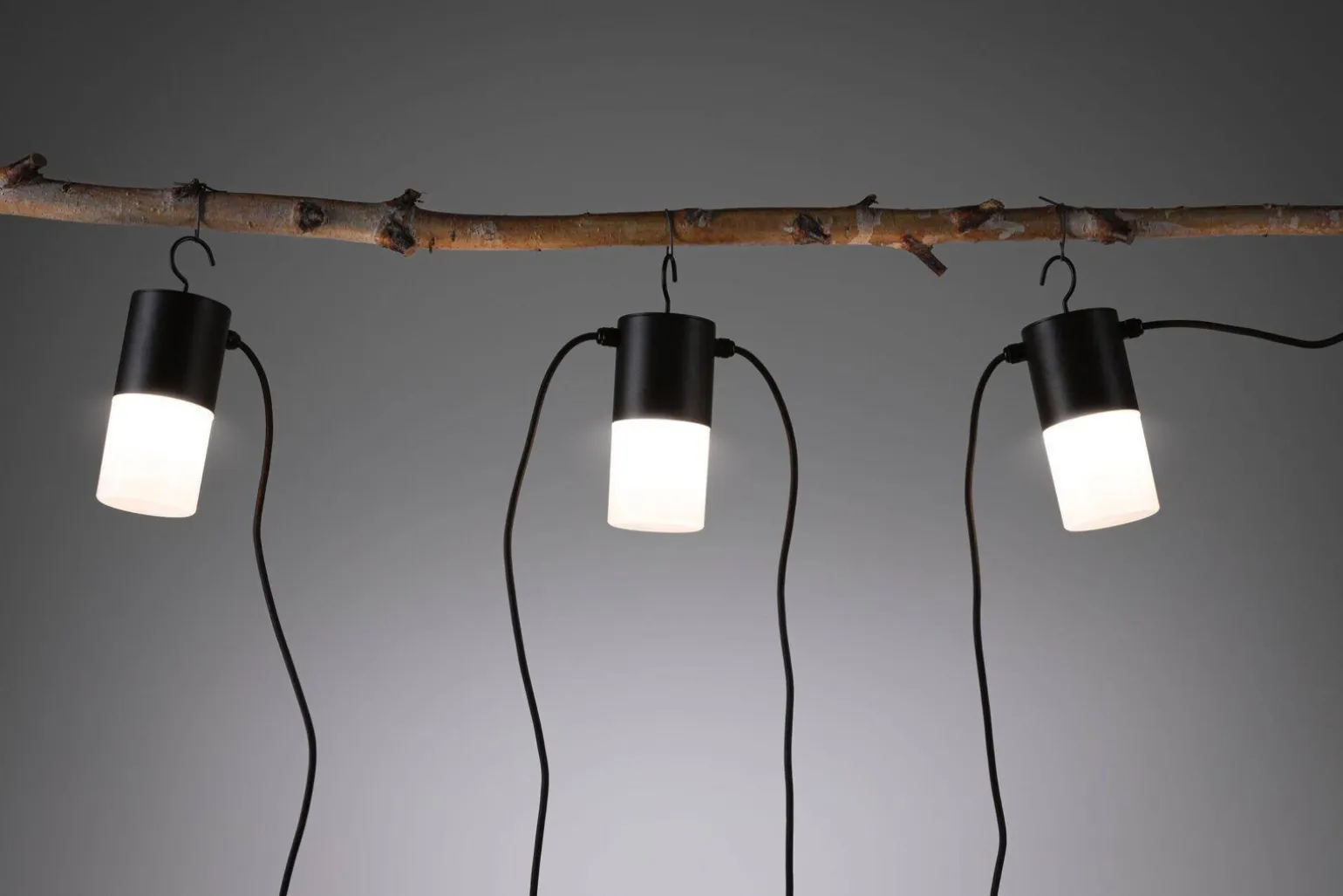 Łańcuch świetlny Plug & Shine TUBS 3x2W 3000K E14 IP44 24V antracyt / aluminium (PL94761) - PAULMANN