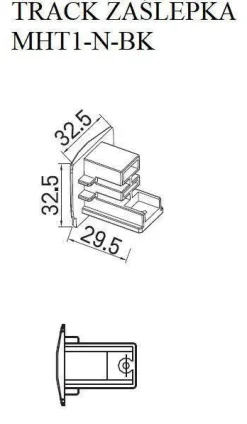 Adapter do lamp wiszących na szynę prądową 3-fazową (MHT1-AD-BK) - Maxlight