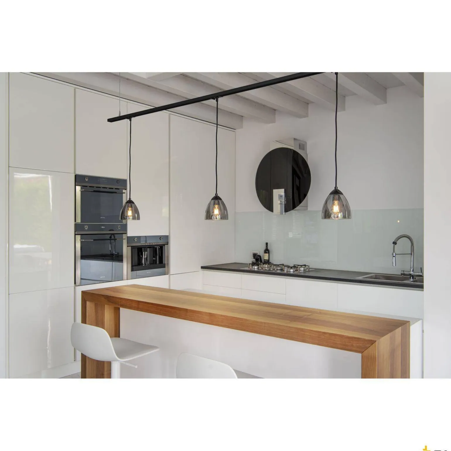 ADAPTER DO LAMP WISZĄCYCH, do wysokonapięciowej 1-fazowej szyny natynkowej, kolor czarny, z uchwytem odciążającym kabla i elementem gwintowanym (143120) - SLV