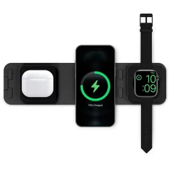 Ładowarka indukcyjna do jednoczesnego ładowania zegarka, słuchawek i smartfona Portable Magsafe Wallet 3w1 (LV0880) - LVN SYSTEM