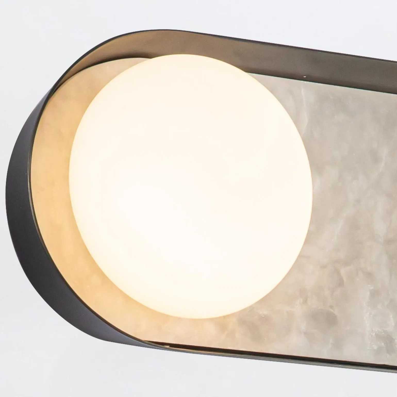 Alabastrowy Kinkiet LED Alonso - Miejski brąz (QN-ALONSO3-UBZ-AR) - Quintiesse