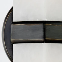 Alabastrowy kinkiet Valencia - 2 źródła światła - Miejski brąz (QN-VALENCIA-2WB-UBZ-AR) - Quintiesse