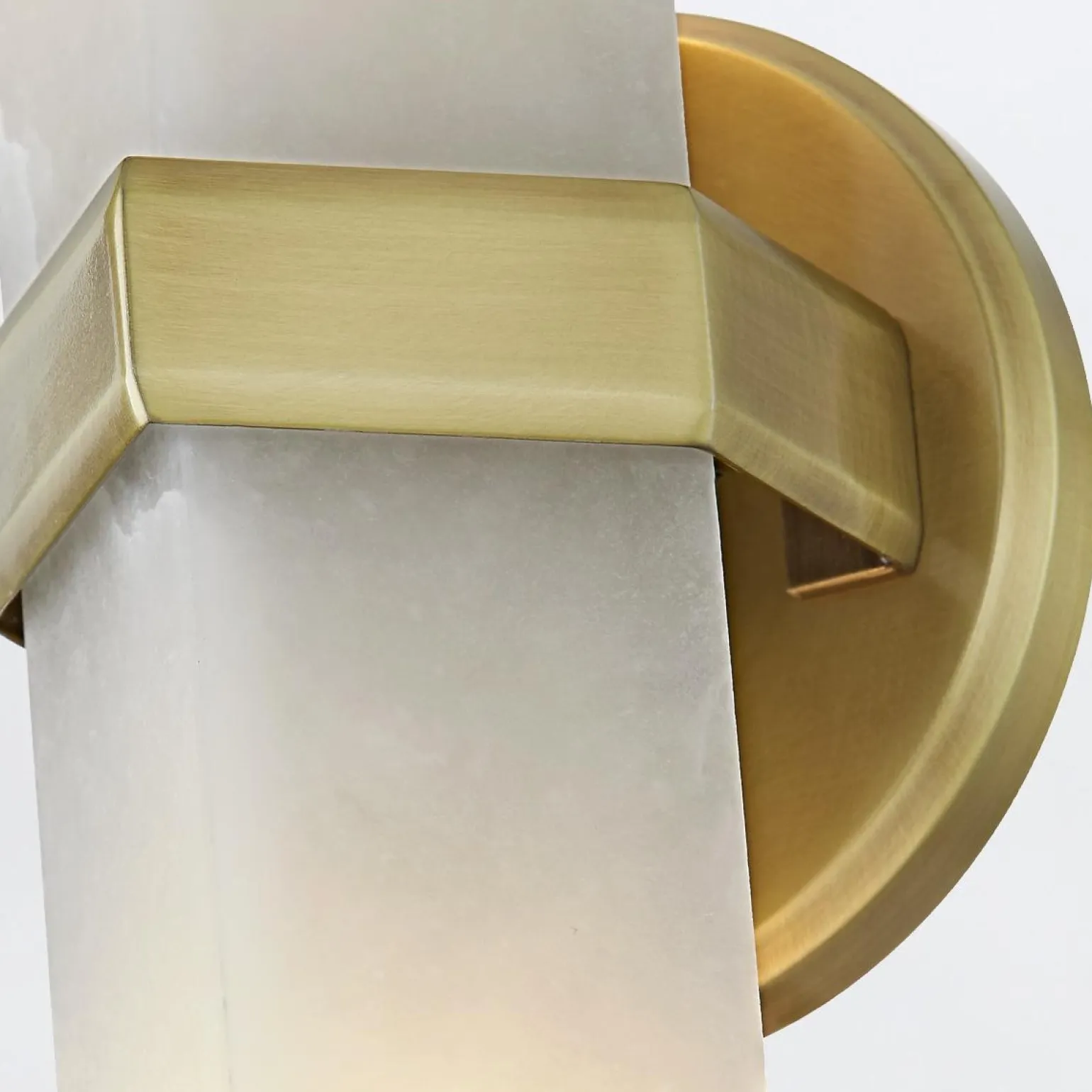 Alabastrowy kinkiet Valencia - 2 źródła światła - Vintage mosiądz (QN-VALENCIA-2WB-VBS-AR) - Quintiesse