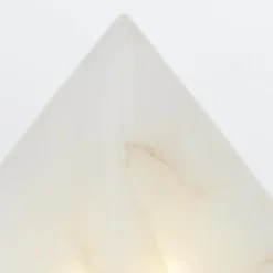 Alabastrowy mały kinkiet Caesar - Vintage mosiądz (QN-CAESAR-W-S-VBS-AR) - Quintiesse