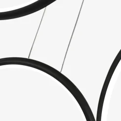 Altavola Design: Lampa wisząca Ledowe Okręgi no. 8 czarna 180 cm in 3k (LA076/P_180_in_3k_black) - ALTAVOLA DESIGN