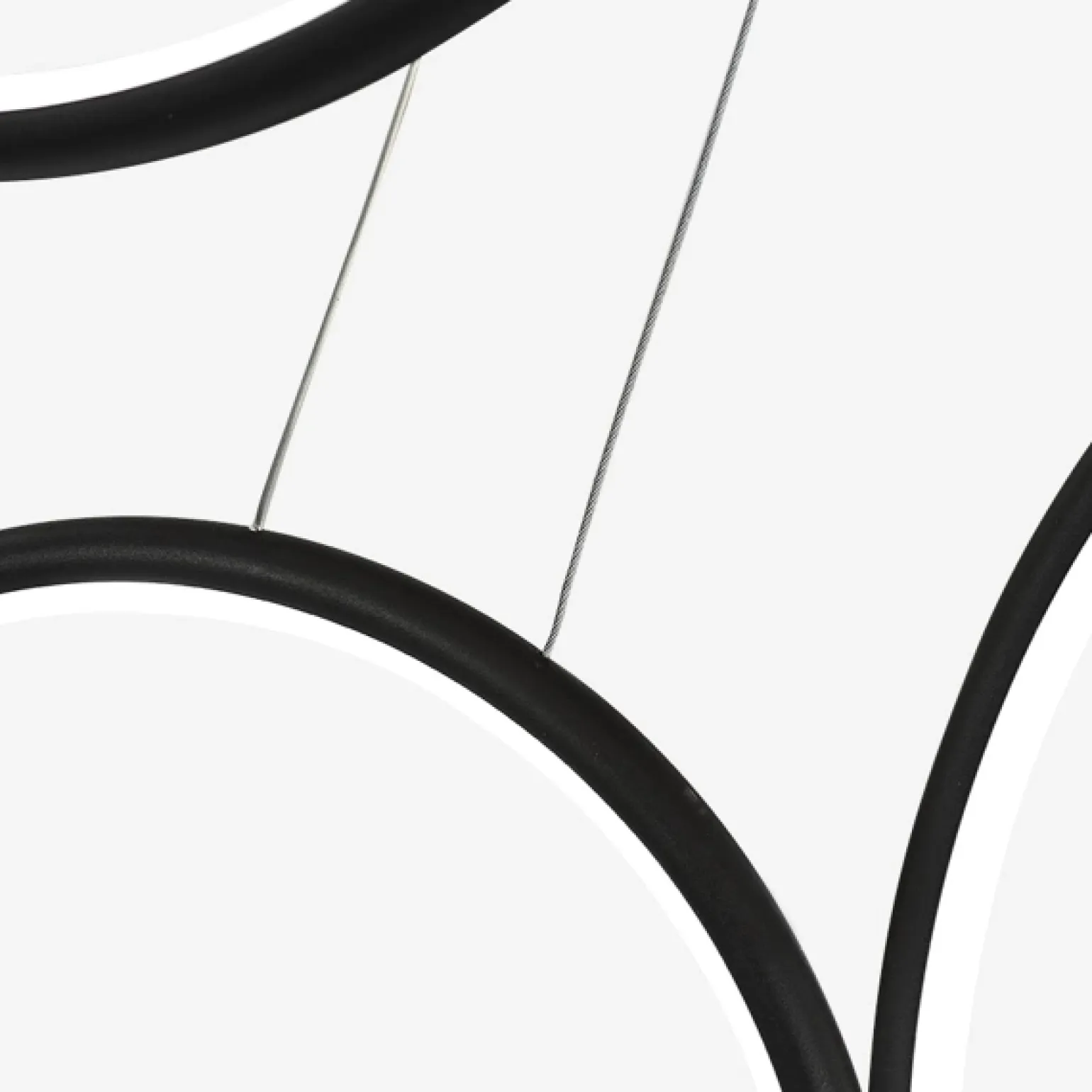 Altavola Design: Lampa wisząca Ledowe Okręgi no. 8 czarna 180 cm in 3k (LA076/P_180_in_3k_black) - ALTAVOLA DESIGN