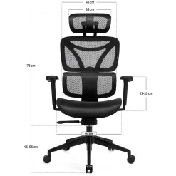 Amortyzowany,regulowany fotel gamingowy Control Series Czarny (LV0654) - LVN SYSTEM