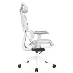 Amortyzowany,regulowany fotel gamingowy Control Series Biały (LV0655) - LVN SYSTEM