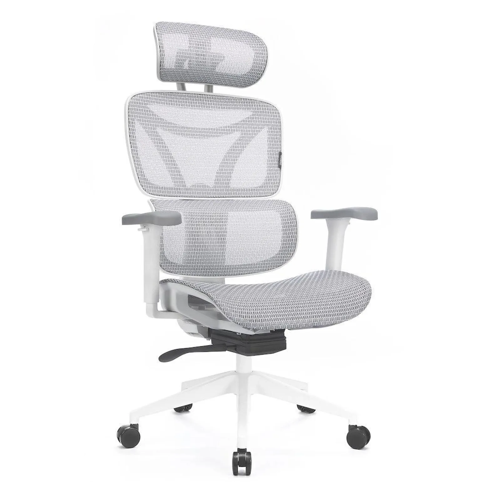 Amortyzowany,regulowany fotel gamingowy Control Series Biały (LV0655) - LVN SYSTEM