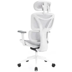 Amortyzowany,regulowany fotel gamingowy Control Series Biały (LV0655) - LVN SYSTEM