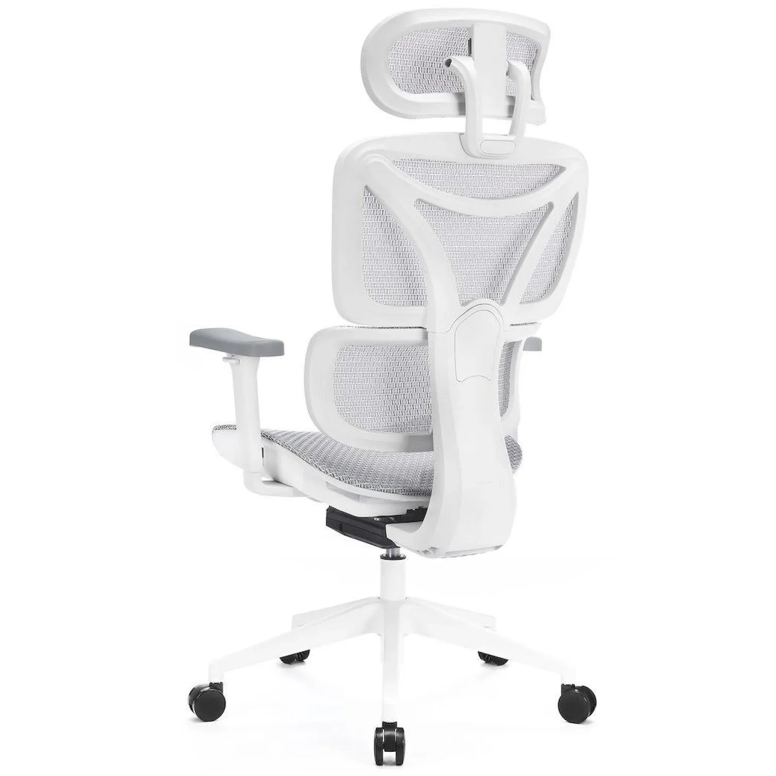 Amortyzowany,regulowany fotel gamingowy Control Series Biały (LV0655) - LVN SYSTEM