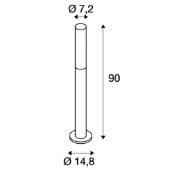 APONI 90 LED Lampa stojąca, antracyt, 3000K, IP65