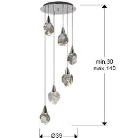 Aquaria lampa wisząca 6L (157239) - Schuller