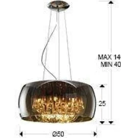 Argos lampa wisząca duża 6L (508111) - Schuller