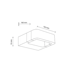 ARIUS BLACK KINKIET IP54 (18204) - TK Lighting