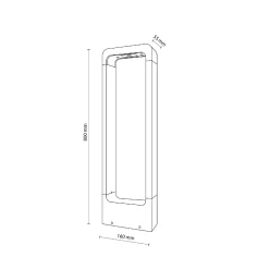 ARIUS L BLACK LAMPA LAMPA STOJĄCA IP 54 (19001) - TK Lighting