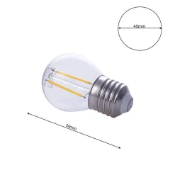 Żarówka Filamentowa LED 2W E27 G45 2700K (EKZF275) - Eko-Light