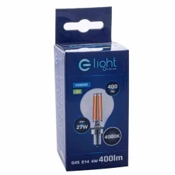 Żarówka Filamentowa LED 4W G45 E14 4000K (EKZF380) - Eko-Light