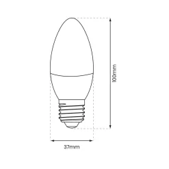 Żarówka LED 7W E27 C37 4000K (EKZA0213) - Eko-Light