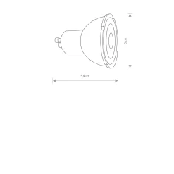 Żarówka REFLECTOR LED, GU10, R50, 7W, 3000K, ANGLE 50, BLACK DIMMABLE (10995) - Nowodvorski