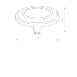 Żarówka REFLECTOR LENS LED, GU10, ES111, 9W (9345) - Nowodvorski