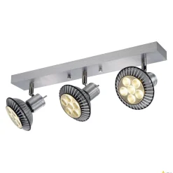 ASTO 3, lampa ścienna i sufitowa, trzypunktowa, QPAR51, szczotkowane aluminium, maks. 225 W (147443) - SLV