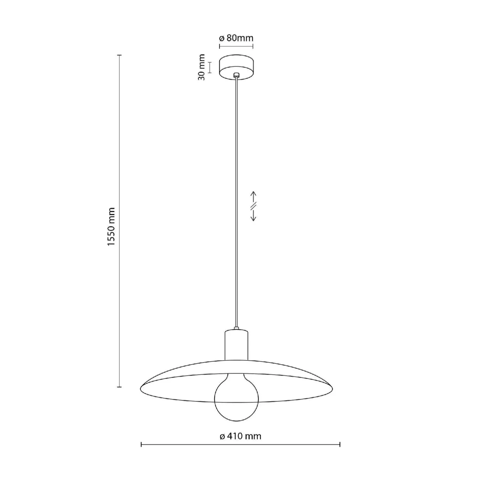 ASTRA BLACK 1XE27 LAMPA WISZĄCA (10712) - TK Lighting