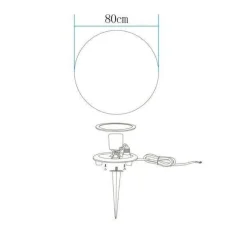 Biała lampa ogrodowa kula BALL 80 cm (ES-B080) - Step into Design
