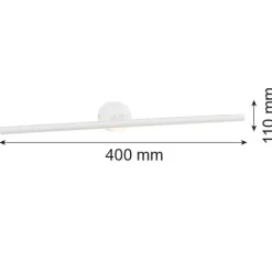 Biały kinkiet podświetlający obraz S MIRIAM 40 cm (8595) - Argon
