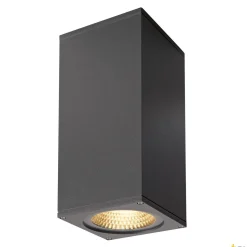 BIG THEO WALL, lampa ścienna outdoor, dwupunktowa, LED, 3000K, Flood up/down, antracyt S/W/G 13/27,5/13,5 cm (234505) - SLV