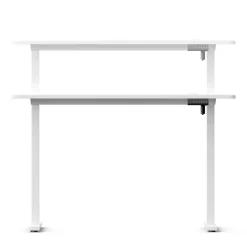 Biurko gamingowe regulowane elektrycznie Control+ 120 Biały (LV0859) - LVN SYSTEM