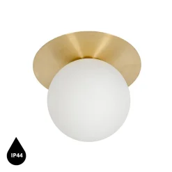 BORRA A mosiężna lampa ścienna / kinkiet z podwyższoną szczelnością IP44 (BRA120S0) - Ummo