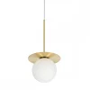 BORRA B biała sufitowa lampa wisząca z mosiądzem (BRB131P0) - Ummo