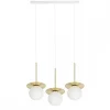 BORRA B 3L potrójna sufitowa lampa wisząca z mosiądzem (BRB331PL) - Ummo