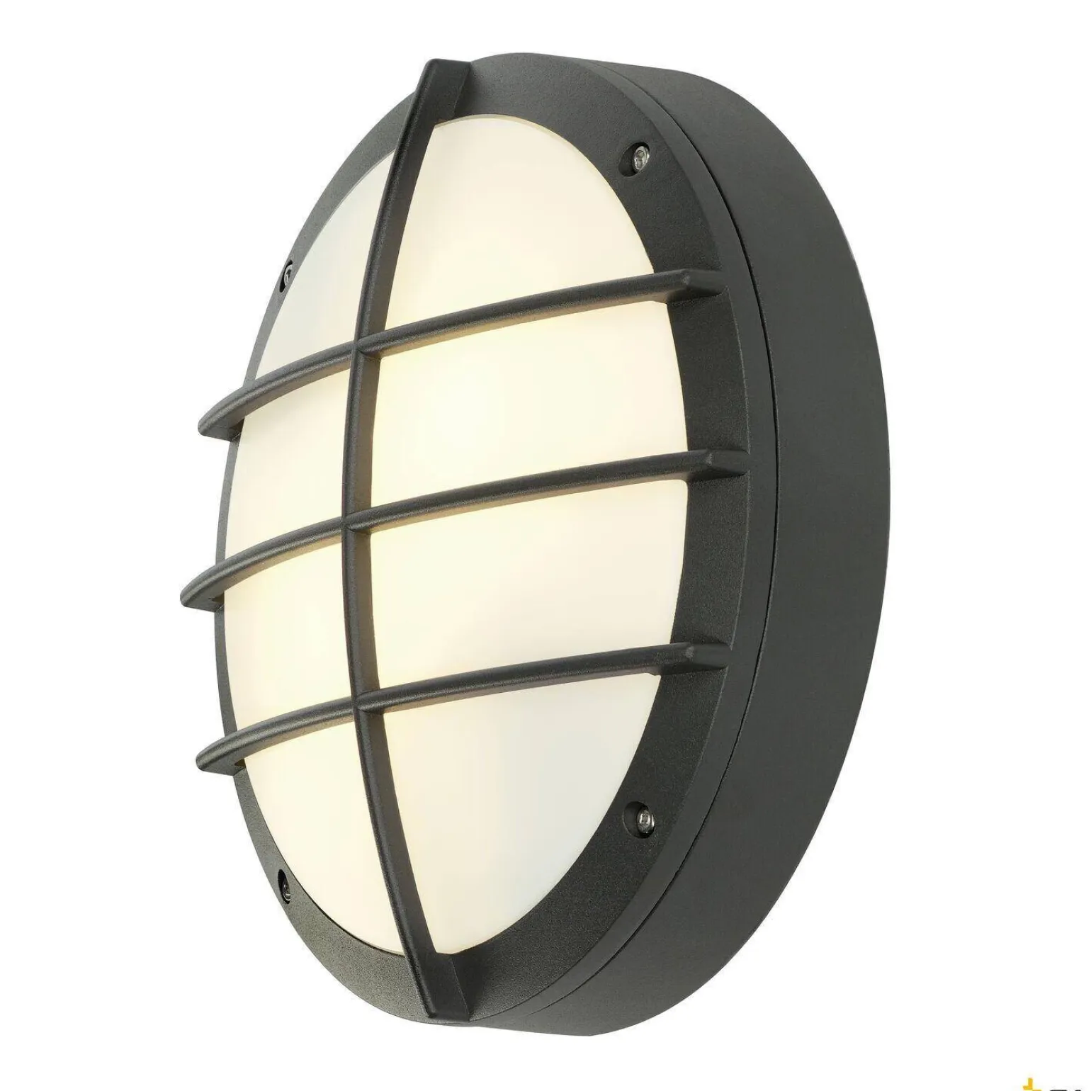 BULAN GRID, lampa ścienna i sufitowa outdoor, A60, IP55, okrągła, antracytowa, maks. 50W, PC Cover (229085) - SLV