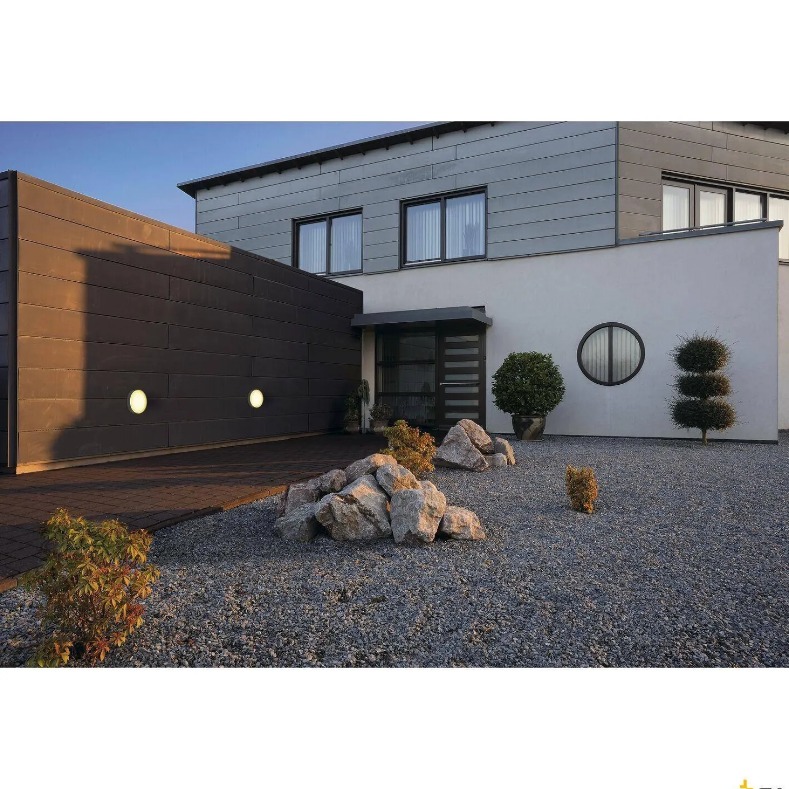 BULAN GRID, lampa ścienna i sufitowa outdoor, A60, IP55, okrągła, antracytowa, maks. 50W, PC Cover (229085) - SLV