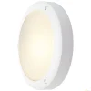 BULAN, lampa ścienna i sufitowa outdoor, C35, IP44, okrągła, biała, szkło satynowane, maks. 60W (229071) - SLV