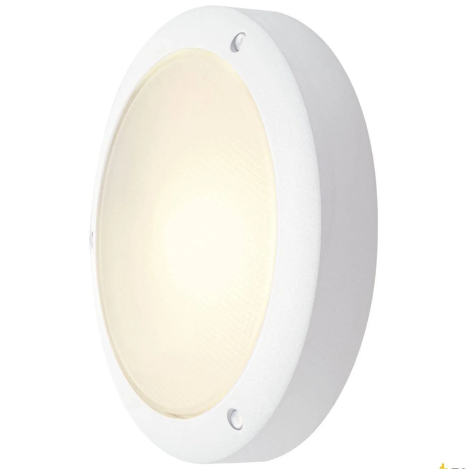BULAN, lampa ścienna i sufitowa outdoor, C35, IP44, okrągła, biała, szkło satynowane, maks. 60W (229071) - SLV