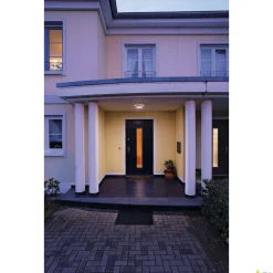 BULAN, lampa ścienna i sufitowa outdoor, C35, IP44, okrągła, biała, szkło satynowane, maks. 60W (229071) - SLV