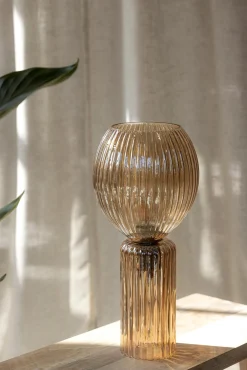 Bursztynowa szklana lampa TOULIPA (108851) Markslojd